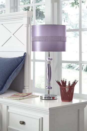 Nyssa - Purple - Metal Table Lamp - Simple Home Plus