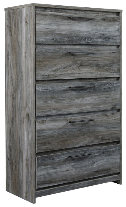 Baystorm - Gray - Five Drawer Chest - Simple Home Plus