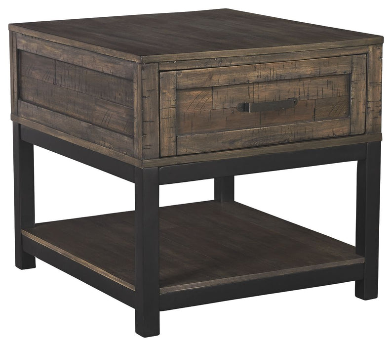 Johurst - Grayish Brown - Rectangular End Table - Simple Home Plus