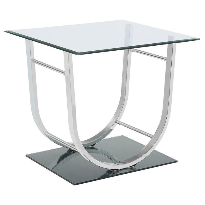 Danville - U-Shaped End Table - Chrome - Simple Home Plus