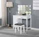 Elijah - Vanity Set With LED Lights - White And Dark Gray - Simple Home Plus