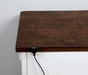 Alyson - Nightstand With USB Plug - Distressed White / Walnut - Simple Home Plus