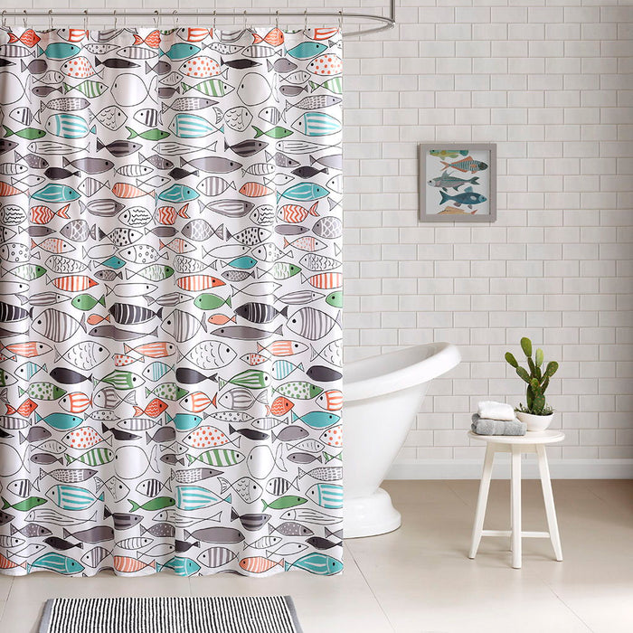 Sardinia - Printed Shower Curtain - Multi