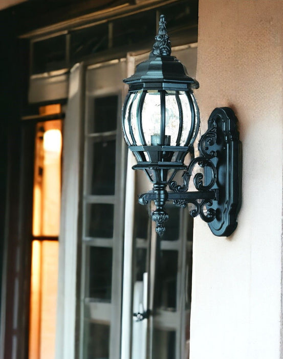 Glass Globe Wall Light - Matte Black