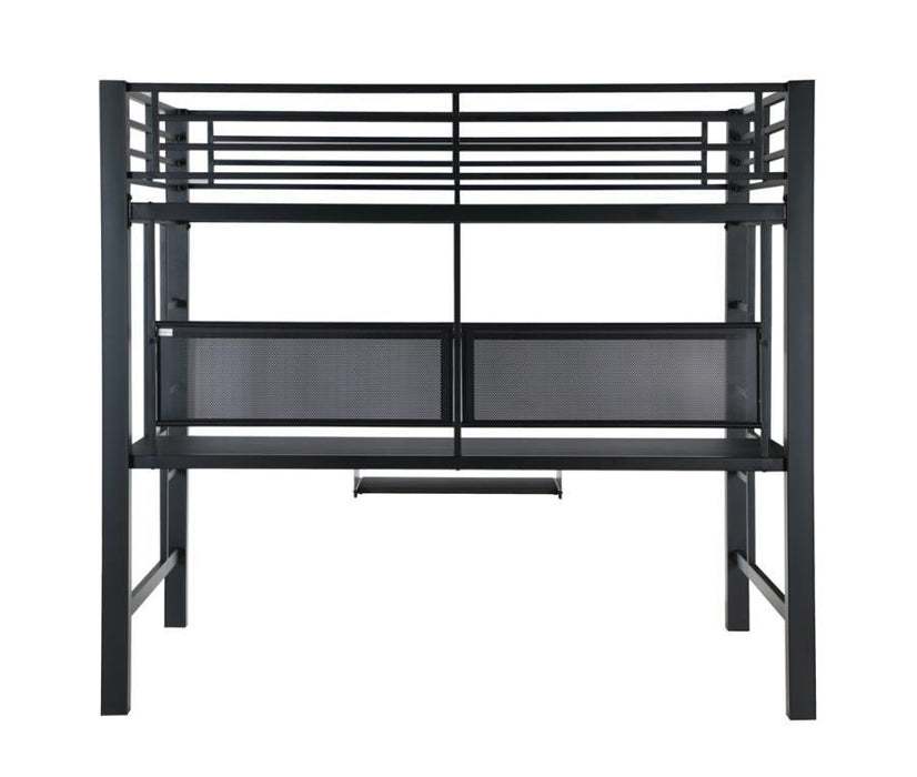 Avalon - Full Workstation Loft Bed - Black - Simple Home Plus