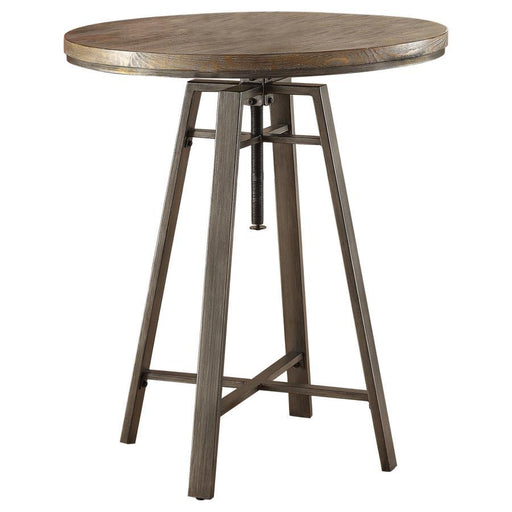 Bartlett - Adjustable Swivel Bar Table - Brushed Nutmeg - Simple Home Plus