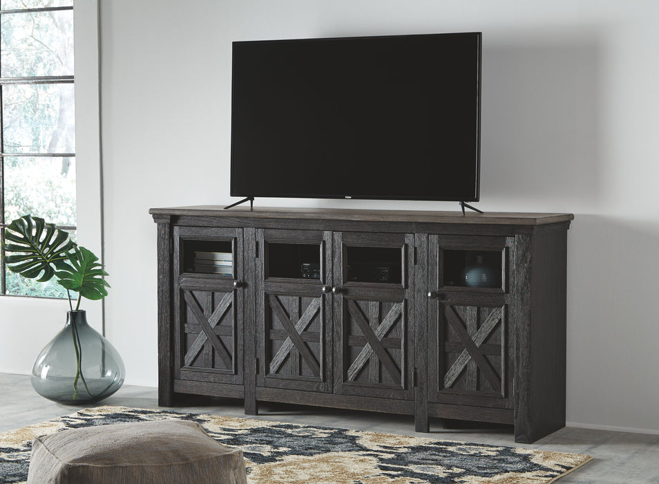 Tyler - Black / Gray - Extra Large TV Stand - Simple Home Plus