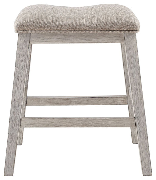 Skempton - White - Upholstered Stool (Set of 2) - Simple Home Plus