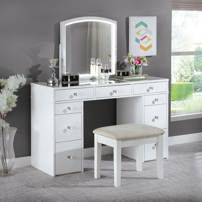 Louise - Vanity With Stool - White - Simple Home Plus