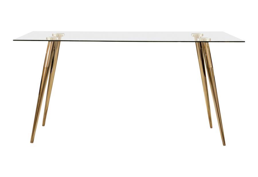 Gilman - Rectangle Glass Top Dining Table - Simple Home Plus