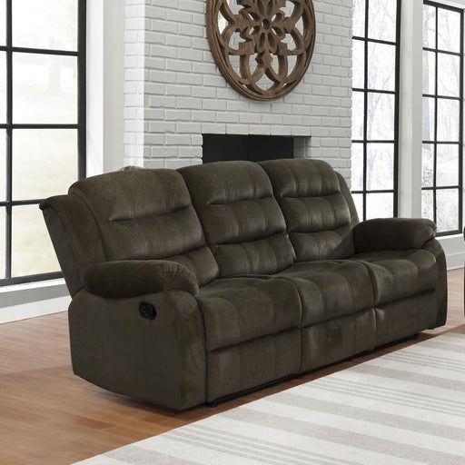 Rodman - Pillow Top Arm Motion Sofa - Olive Brown - Simple Home Plus