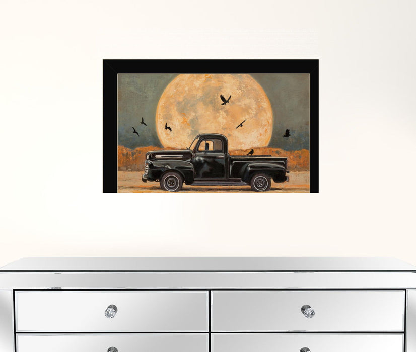 Harvest Moon 1 Framed Print Wall Art - Black