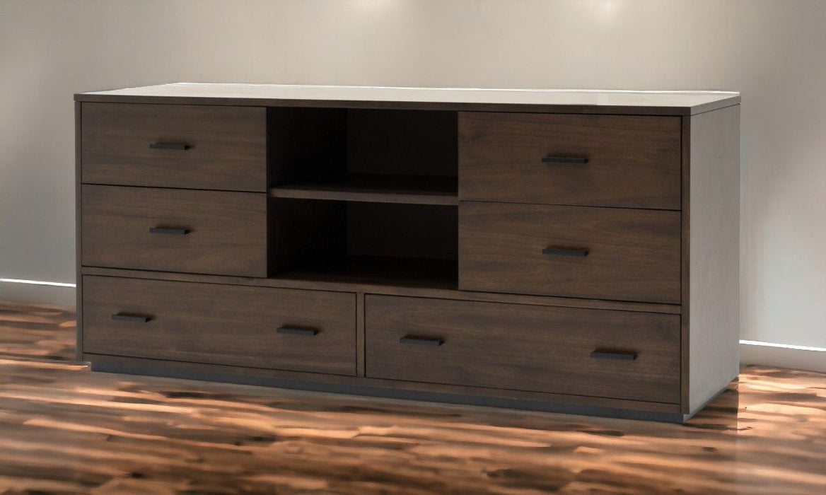 Six Drawer Double Dresser - Walnut