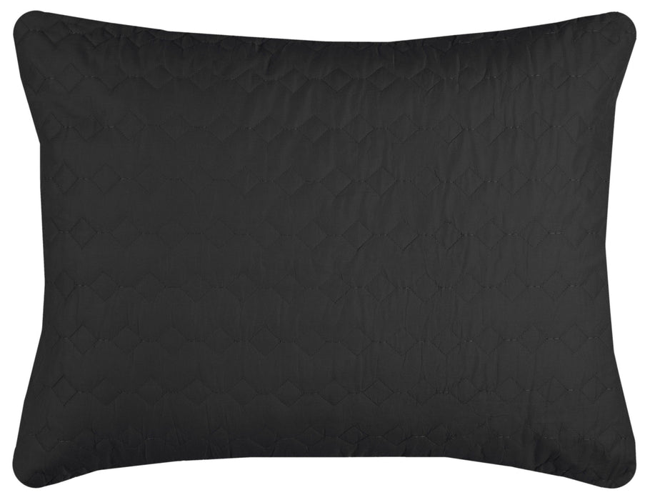 Twin Cotton 300 Thread Count Machine Washable Down Alternative Comforter - Black