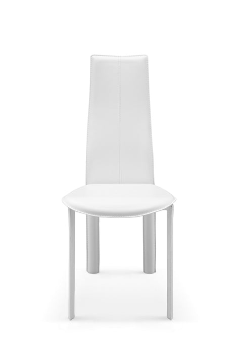 Upholstered Faux Leather Dining Side Chairs (Set of 4) - White