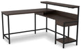 Camiburg - Warm Brown - L-desk With Storage - Simple Home Plus