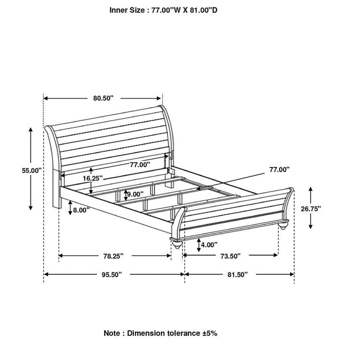 Stillwood - Sleigh Panel Bed - Simple Home Plus