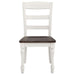 Madelyn - Ladder Back Side Chairs (Set of 2) - Dark Cocoa And Coastal White - Simple Home Plus