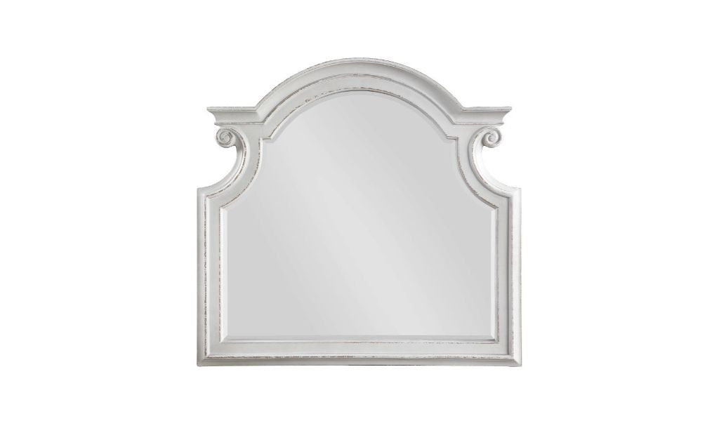 43" Antique Irregular Dresser Mirror - White