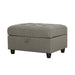 Stonenesse - Tufted Storage Ottoman - Gray - Simple Home Plus