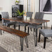 Neve - Live-Edge Dining Table With Hairpin Legs - Sheesham Gray And Gunmetal - Simple Home Plus