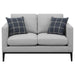 Apperson - Cushioned Back Loveseat - Light Gray - Simple Home Plus