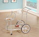 Sarandon - 3-Tier Serving Cart - Chrome And Clear - Simple Home Plus