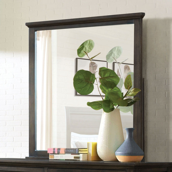 Alaina - 5mm Beveled Mirror - Walnut - Simple Home Plus