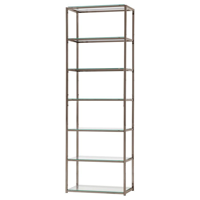 Kate - 6-Shelf Bookcase - Black Nickel - Simple Home Plus