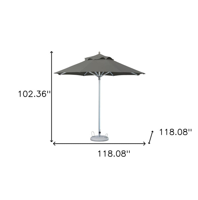 Polyester Round, Market Patio Umbrella - Charcoal