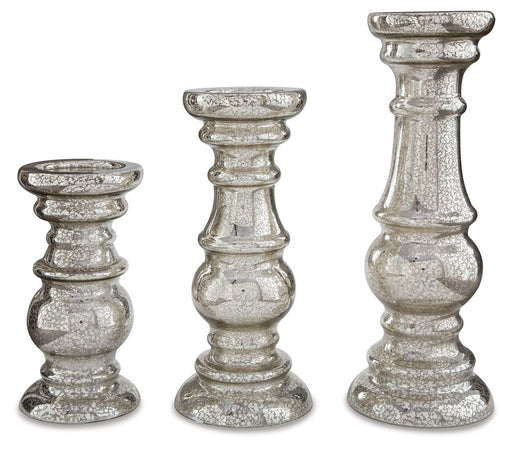 Rosario - Silver Finish - Candle Holder Set (Set of 3) - Simple Home Plus