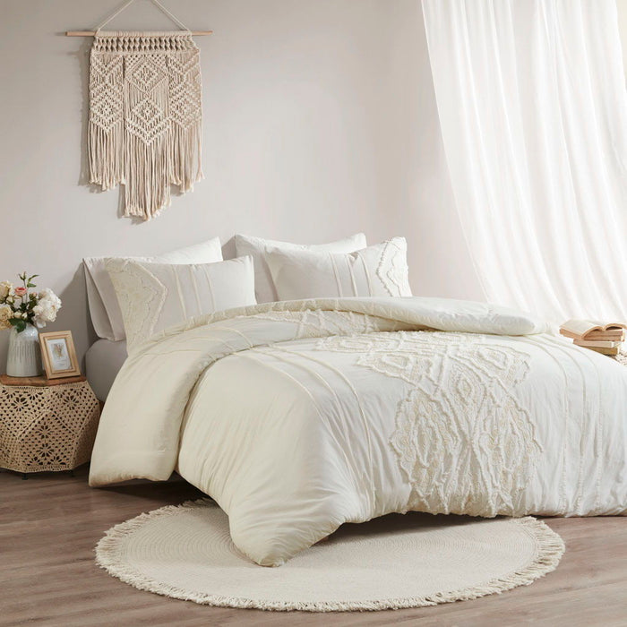 Margot - 3 Piece Comforter Set - White