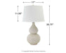 Saffi - Cream - Ceramic Table Lamp - Simple Home Plus