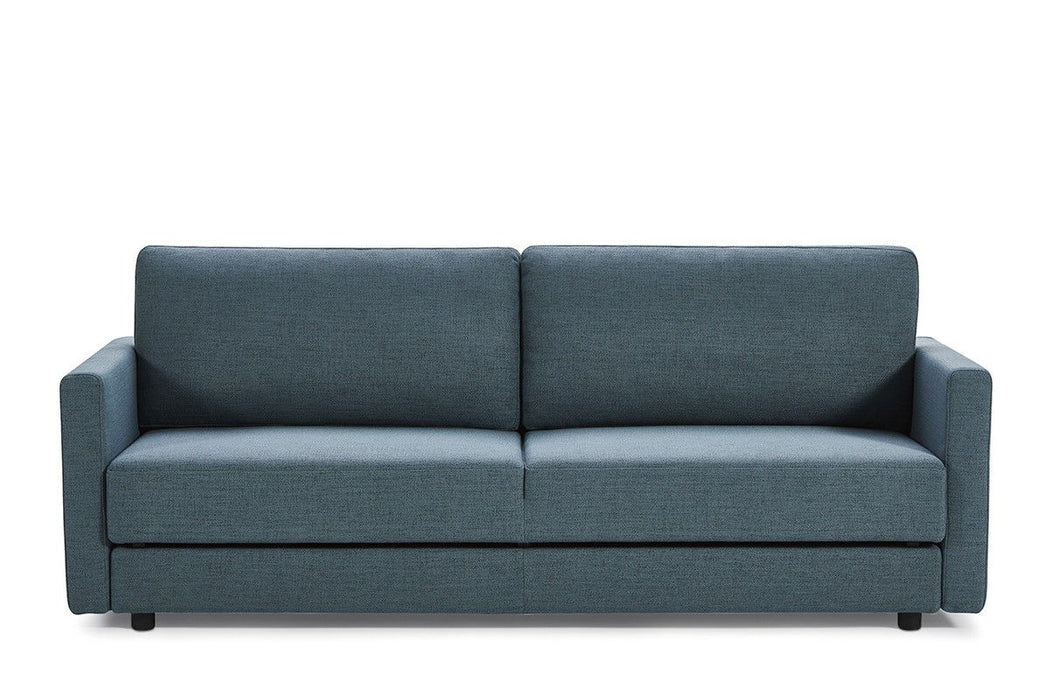 Long Arm Sofa Bed With Storage Space - Blue / Green