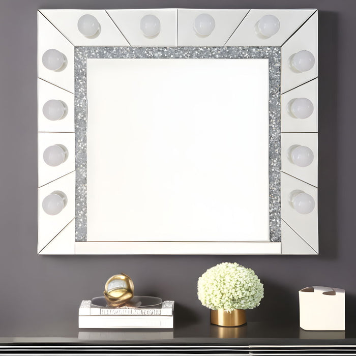 28" Lighted Accent Mirror - Silver