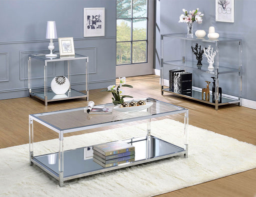 Ludvig - Sofa Table - Chrome / Clear - Simple Home Plus