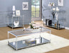 Ludvig - Coffee Table - Chrome / Clear - Simple Home Plus