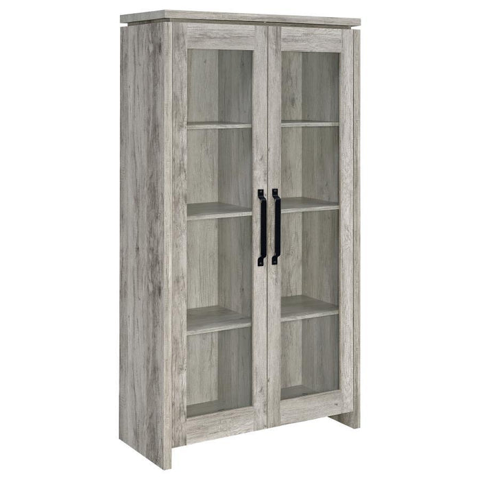 Alejo - 2-Door Tall Cabinet - Gray Driftwood - Simple Home Plus