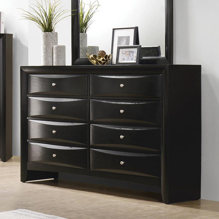 Briana - Rectangular 8-Drawer Dresser - Black - Simple Home Plus