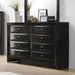 Briana - Rectangular 8-Drawer Dresser - Black - Simple Home Plus