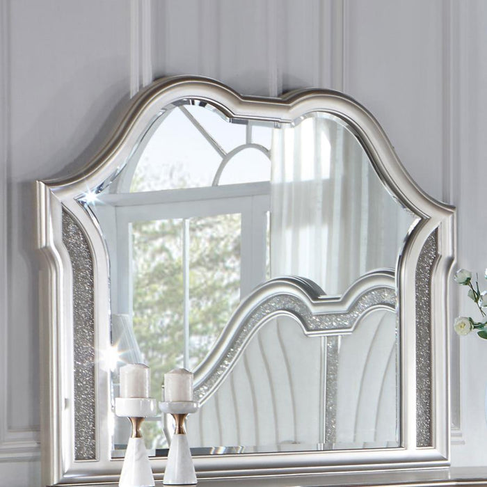 Evangeline - Camel Top Dresser Mirror Silver Oak - Simple Home Plus