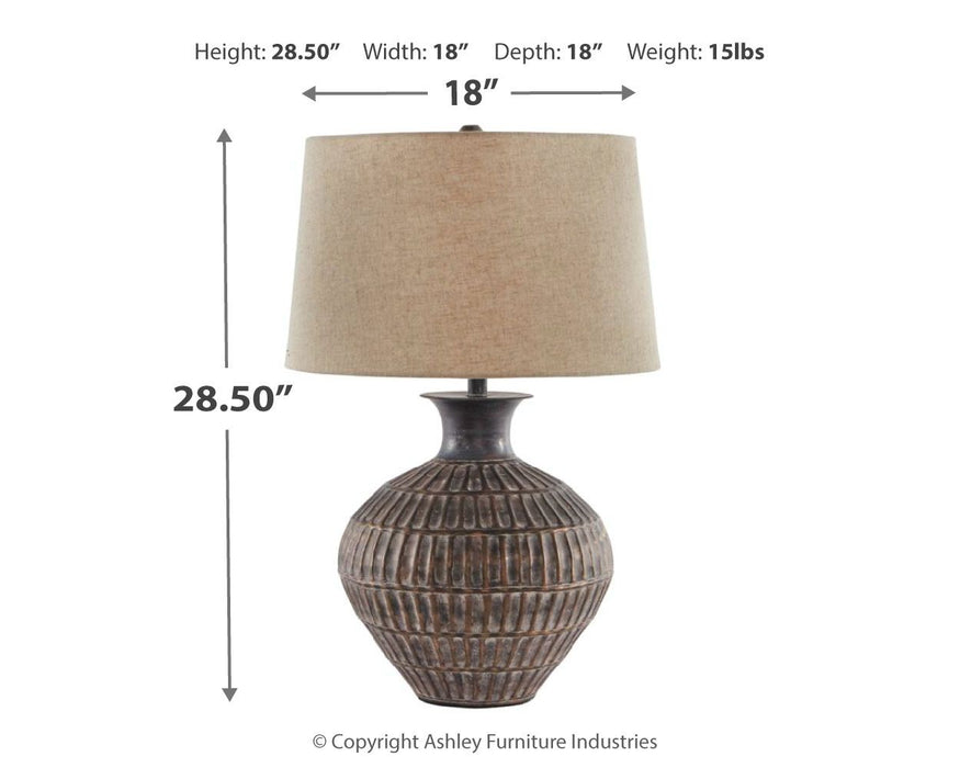 Magan - Antique Bronze Finish - Metal Table Lamp - Simple Home Plus