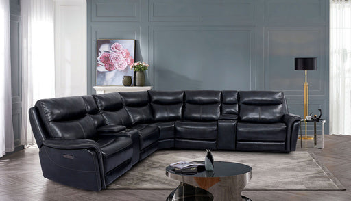 Braylee - Power Sectional - Dark Navy - Simple Home Plus