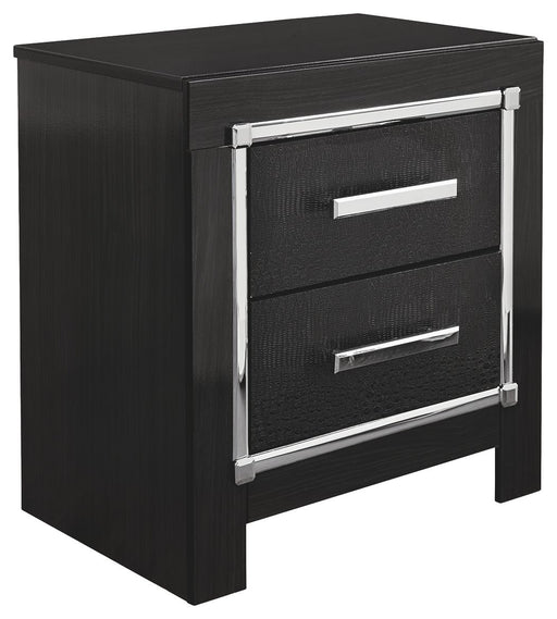 Kaydell - Black - Two Drawer Night Stand - Simple Home Plus