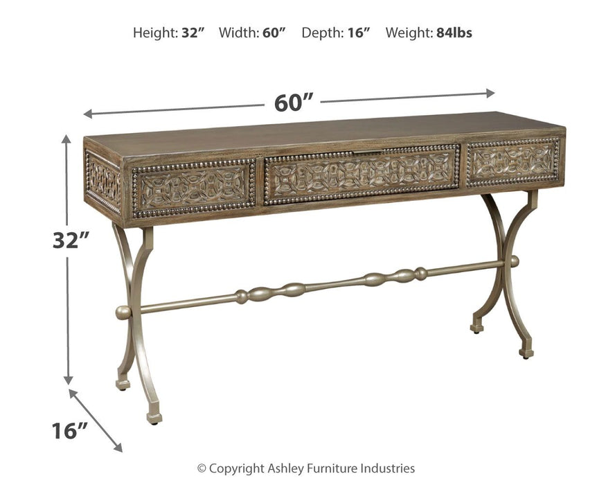 Quinnland - Antique Black - Console Sofa Table - Simple Home Plus