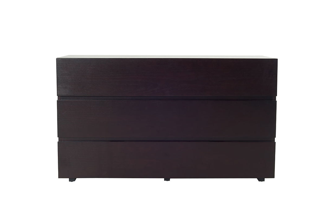 Three Drawer Dresser - Dark Brown