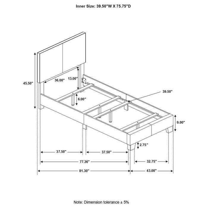 Dorian - Upholstered Bed - Simple Home Plus