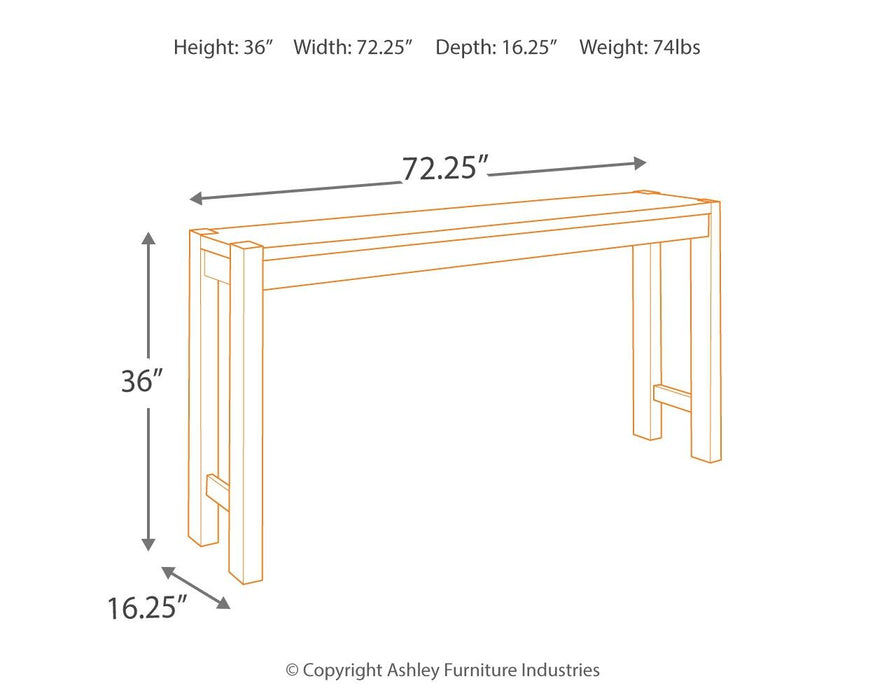 Torjin - Dark Brown - Long Counter Table - Simple Home Plus