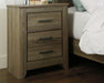 Zelen - Warm Gray - Two Drawer Night Stand - Simple Home Plus