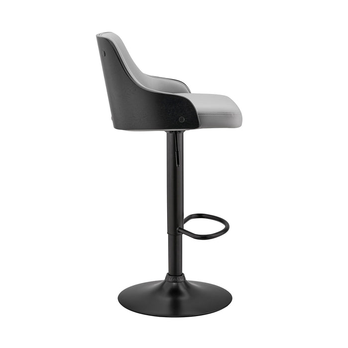 41" Swivel Adjustable Height Bar Chair - Gray / Black